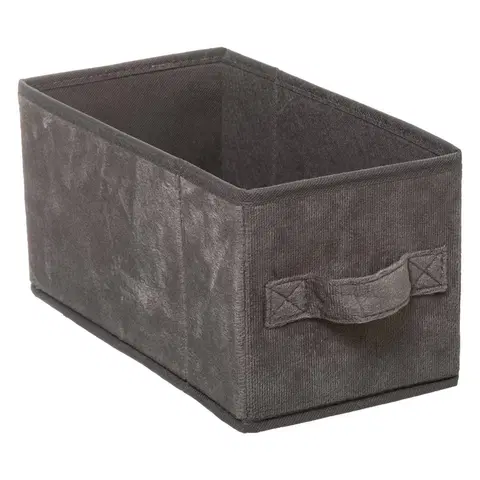 Úložné boxy DekorStyle Úožný textilní box BULET šedý