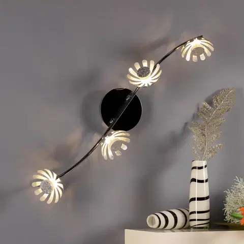 Nástěnná svítidla Eco-Light LED nástěnné světlo Bloom čtyři zdroje stříbrné