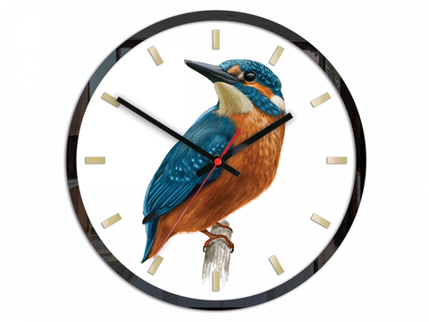 Hodiny ModernClock Nástěnné hodiny Bird Unikat bílé