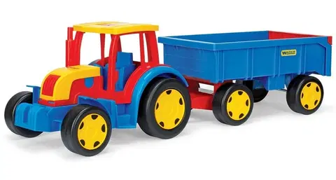 Hračky WADER -  GIGANT traktor s vlečkou