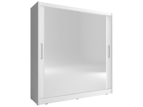 Šatní skříně Kombinovaná skříň CONCINNA 6 se zrcadlem 200, bílá