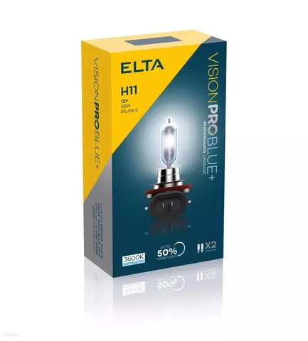 Autožárovky ELTA H11 VisionProBlue +50% 55W 12V PGJ19-2 sada 2ks EB2711TR