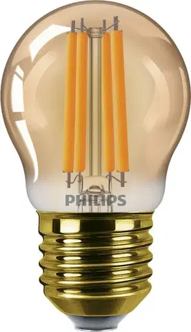 LED žárovky Philips LED filament žárovka E27 P45 6W (40W) 470lm 1800K nestmívatelná, jantarová