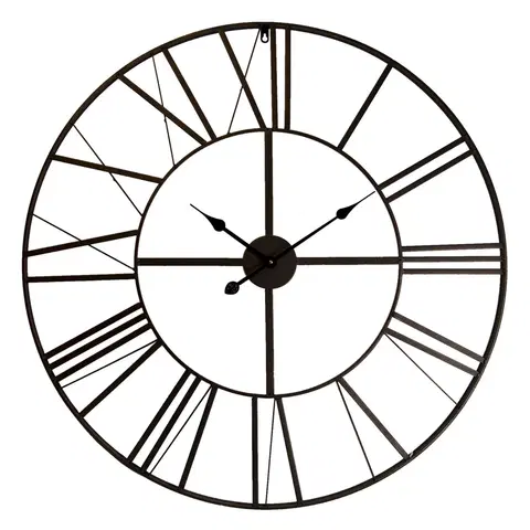 Hodiny Kovové hodiny s římskými číslicemi - Ø 90*4 cm Clayre & Eef 5KL0140L