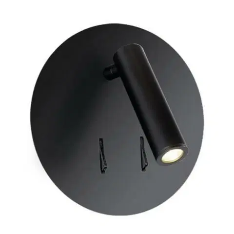 LED bodová svítidla LED Nástěnné svítidlo AZzardo Faro black AZ3204 6W+3W 420+250lm 3000K IP20 15cm černé