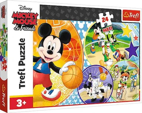 Hračky puzzle TREFL - Puzzle 24 Maxi - Čas na sport! / Disney
