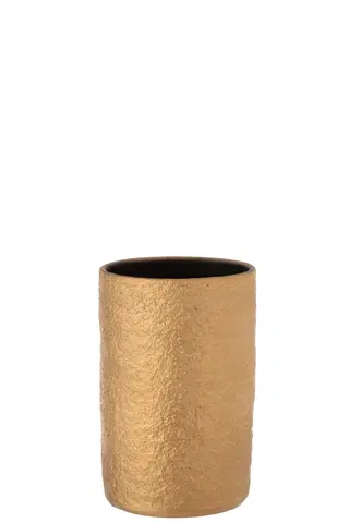 Dekorativní vázy Zlatá keramická váza Gatsby - Ø14*22 cm J-Line by Jolipa 7159