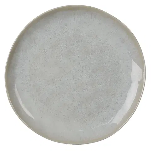 Talíře Šedý kameninový dezertní talíř Grivon - Ø 20*2 cm Clayre & Eef 6CEDP0101