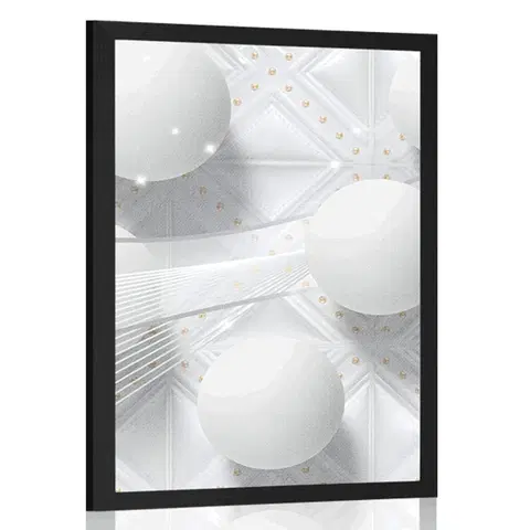 Abstraktní a vzorované Plakát bílý luxus