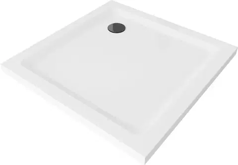 Sprchové vaničky MEXEN Sprchová vanička s černým sifonem 90 x 90 cm bílá