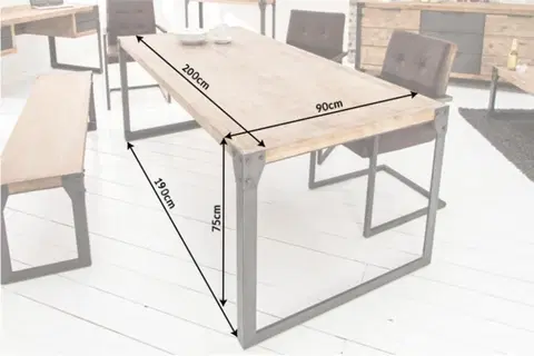 Jídelní stoly Jídelní stůl FINEUS Dekorhome 200x90x75 cm