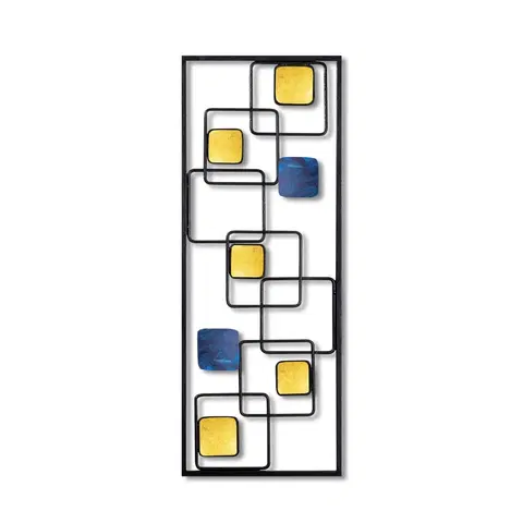 Bytové doplňky a dekorace Wallity Nástěnná kovová dekorace INFINITE žlutá/modrá