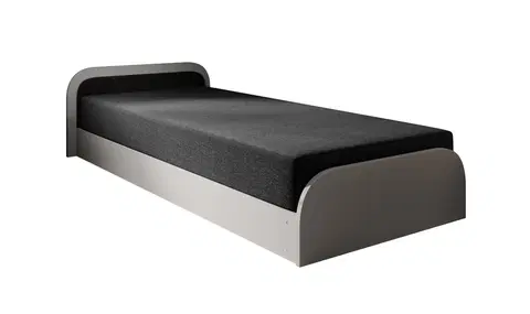 Postele Artelta Jednolůžková postel PARYS šedá | 80 x 190 cm Barva: Levá / Sawana 14