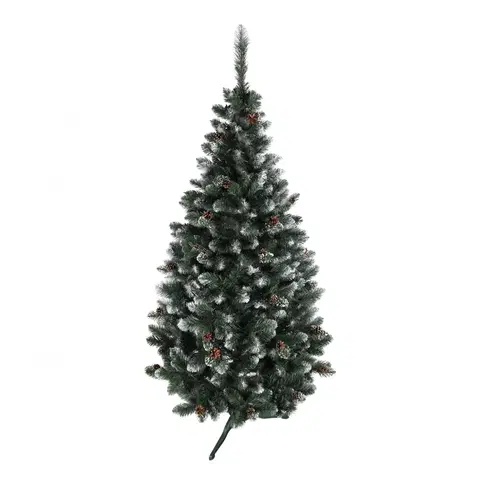 Vánoční stromky Vánoční zasněžená jedle se šiškami 220 cm