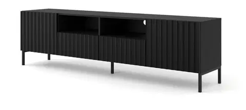 TV stolky ARTBm Tv stolek WAVE 200 | 2D2S Provedení: Černý mat / černé nohy