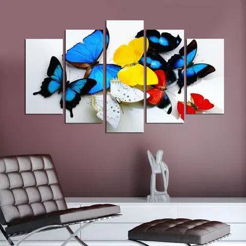 Obrazy Hanah Home Vícedílný obraz Motýli 110x60 cm