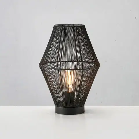Stolní lampy Markslöjd Stolní lampa Casa s kovovým stínidlem, černá