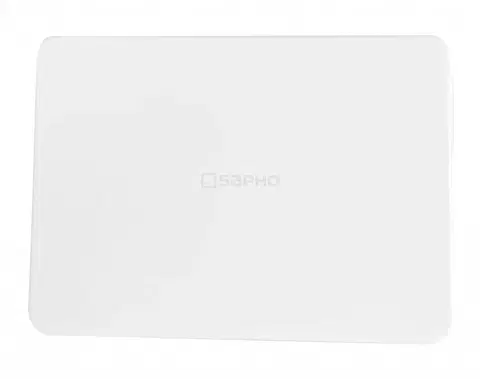 Koupelna SAPHO Kryt odpadu 147x106mm, logo SAPHO, litý mramor, bílá ND-55030-2