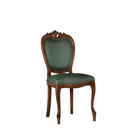 Luxusní jídelní židle Estila Luxusní barokní kancelářská židle Pasiones s čalouněným as ozdobnými vyřezávanými prvky 102cm