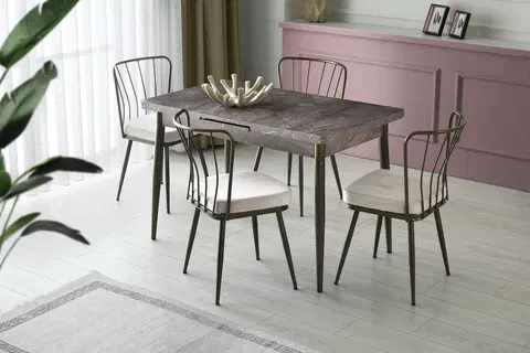 Kuchyňské a jídelní židle Jídelní stůl AY hnědý