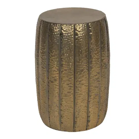 Konferenční stolky Bronzový dekorační kovový odkládací stolek Alicce -  Ø 33*50 cm Clayre & Eef 6Y4229