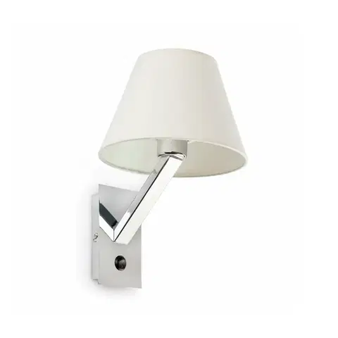 Nástěnná svítidla s látkovým stínítkem FARO MOMA nástěnná lampa, bílá