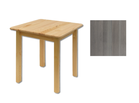 Jídelní stoly Čtvercový jídelní stůl GALWEY, 60x75x60 cm, masiv borovice/moření šedé