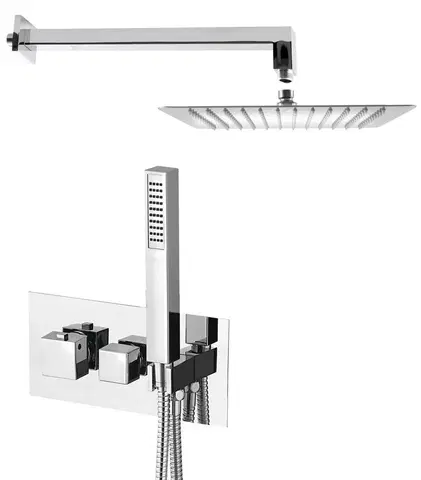 Sprchy a sprchové panely SAPHO LATUS podomítkový sprchový set s termostatickou baterií, 2 výstupy, chrom 1102-45-01