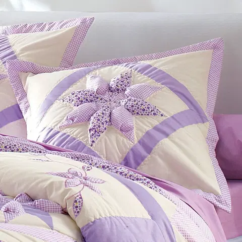 Přehozy Přehoz na postel patchwork s potiskem květin