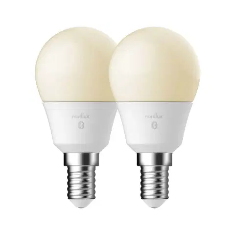 LED žárovky NORDLUX Smart E14 2-pack G45 2200-6500K Light Bulb bílá 2170201401