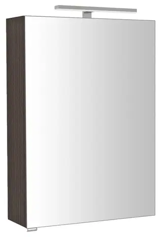 Koupelnová zrcadla SAPHO RIWA galerka s LED osvětlením, 50x70x17cm, borovice rustik RIW050-0016