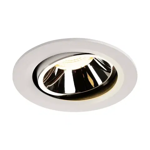 LED podhledová svítidla SLV BIG WHITE NUMINOS MOVE DL L vnitřní LED zápustné stropní svítidlo bílá/chrom 3000 K 55° otočné a výkyvné 1003669