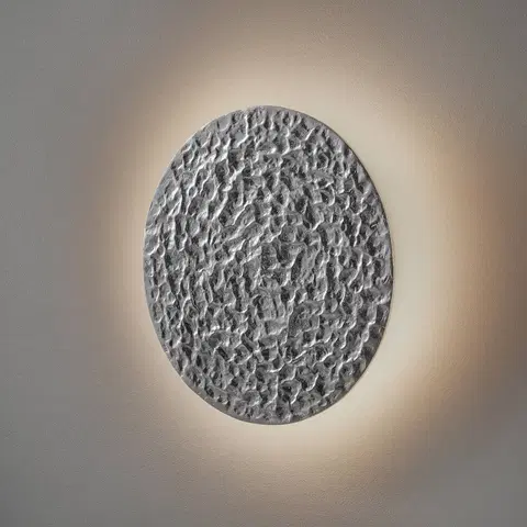 Nástěnná svítidla Holländer Nástěnné svítidlo LED Meteor, Ø 27 cm, stříbrná