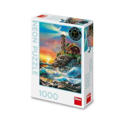 Hračky puzzle DINO - Maják 1000 Neon Puzzle