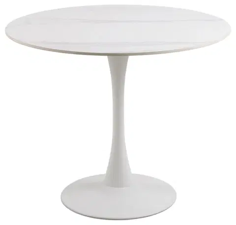 Jídelní stoly Actona Jídelní stůl MALTA 90 cm bílý