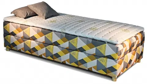 Postele New Design Čalouněná postel NOVO | s topperem Extra Rozměr: 80 x 200 cm