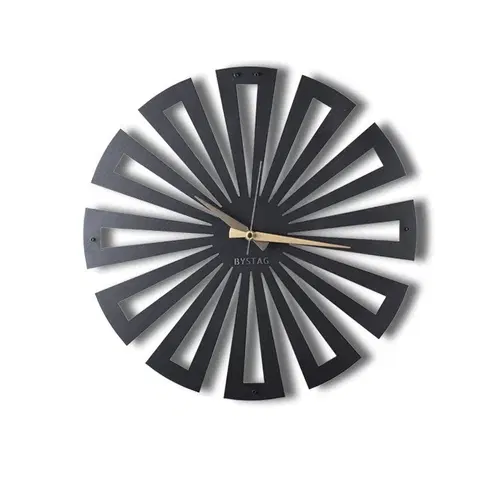 Hodiny Wallity Dekorativní nástěnné hodiny Symmetry 50 cm černé