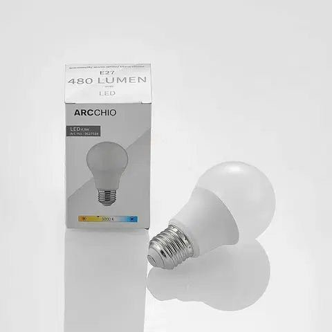 LED žárovky Arcchio LED žárovka E27 A60 4,9W 3 000K opál sada 3ks