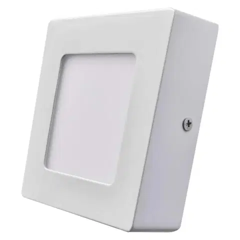 LED nástěnná svítidla EMOS LED panel 120×120, přisazený bílý, 6W teplá bílá 1539061050