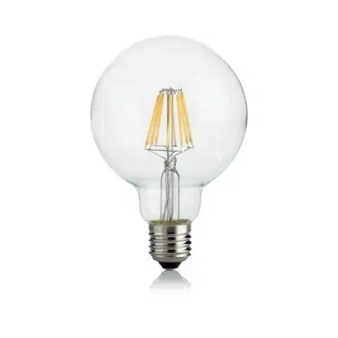 LED žárovky LED Filamentová žárovka Ideal Lux GLOBO D095 Trasparente 271606 E27 8W 860lm 3000K CRI90 čirá nestmívatelná