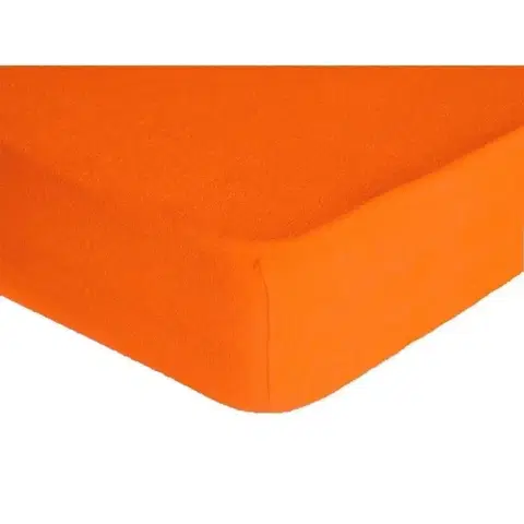 Prostěradla Forbyt, Prostěradlo, Froté Premium, oranžové 100 x 220 cm