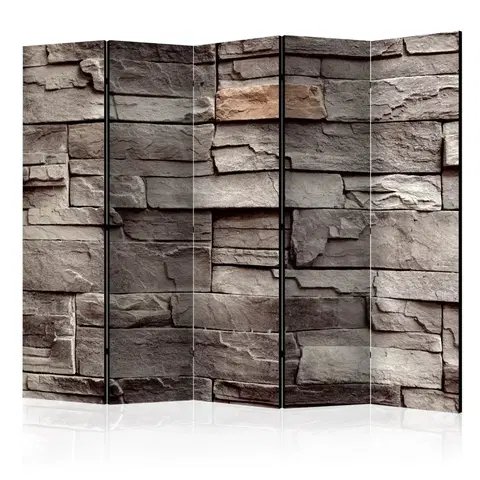Paravány Paraván Wall of Silence Dekorhome 225x172 cm (5-dílný)
