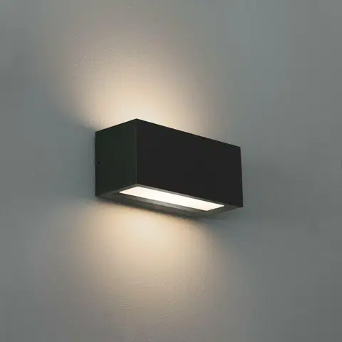 Moderní venkovní nástěnná svítidla CENTURY Venkovní nástěnné svítidlo REVERSO E27 černé IP65