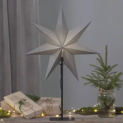Vánoční světelná hvězda STAR TRADING Stojící hvězda Ozen 75 cm