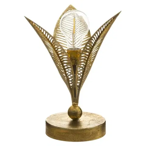 Svítidla DekorStyle Dekorativní LED stolní lampa Leaf 24,5 cm