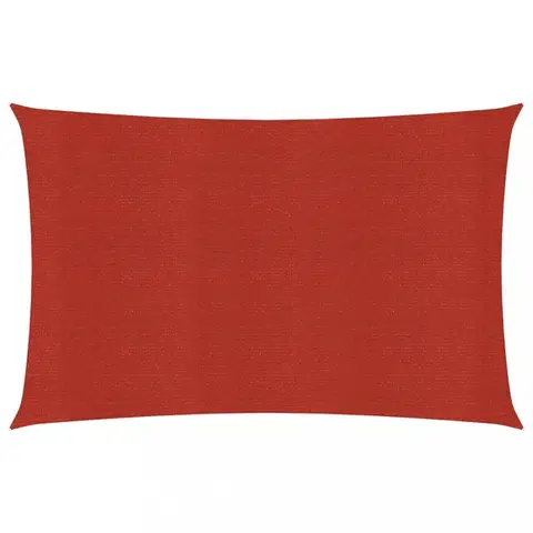 Stínící textilie Stínící plachta obdélníková HDPE 6 x 7 m Dekorhome Červená