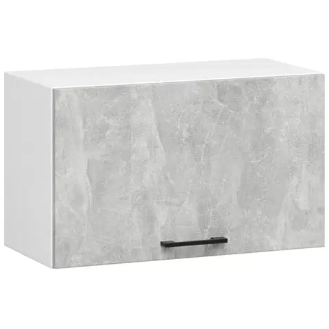 Kuchyňské dolní skříňky Ak furniture Závěsná kuchyňská skříňka Olivie W 60 cm bílá/beton