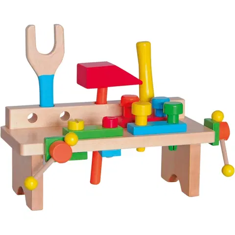 Dřevěné hračky Woody Pracovní ponk jednoduchý 