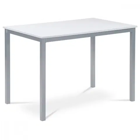 Jídelní stoly Jídelní stůl 110x70 cm, MDF bílá / šedý lak GDT-202 WT Autronic