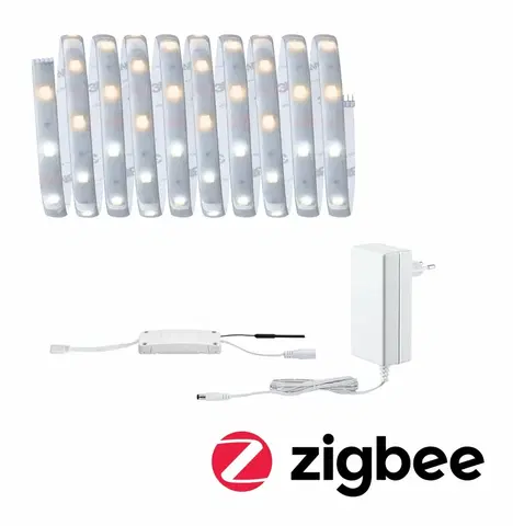 Chytré osvětlení PAULMANN MaxLED 250 LED Strip Smart Home Zigbee s krytím základní sada 3m IP44 12W 30LEDs/m měnitelná bílá 36VA
